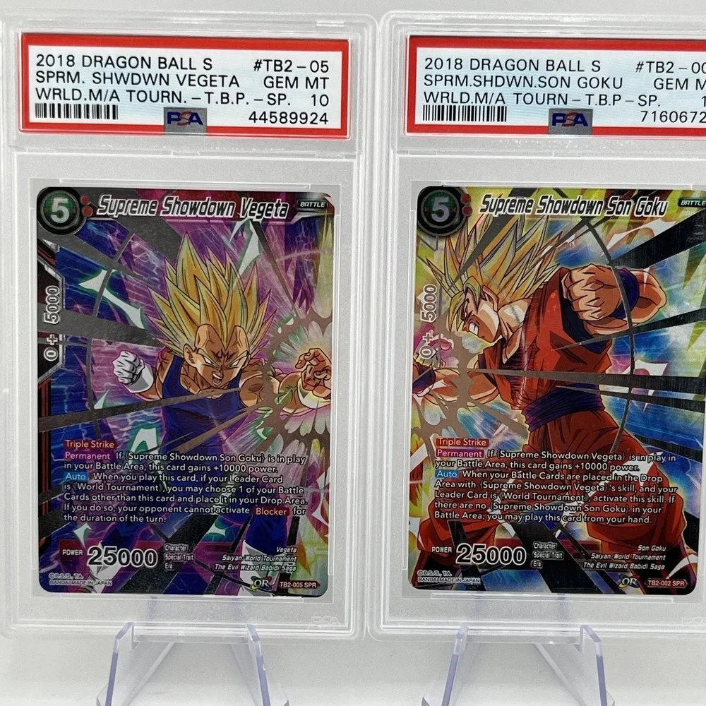 2018 Dragon Ball Super Supreme Showdown Goku Vegeta PSA 10 Gem Mint TB2 SPR Lot